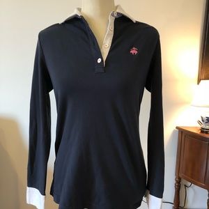 Navy blue Brooks Brothers women’s rugby.